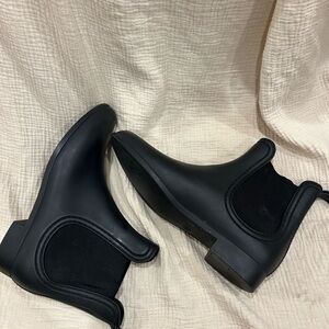 Jeffrey Campbell Black Ankle Rain Boots